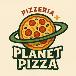 Planet Pizza logo.
